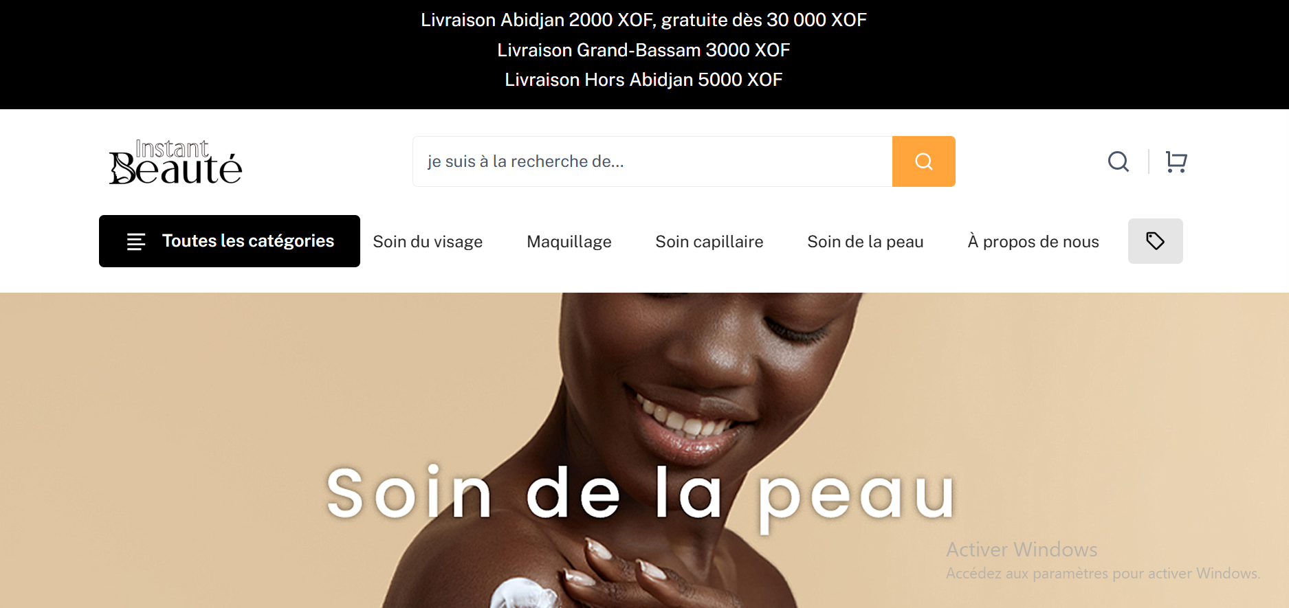 Instant Beauté - E-commerce